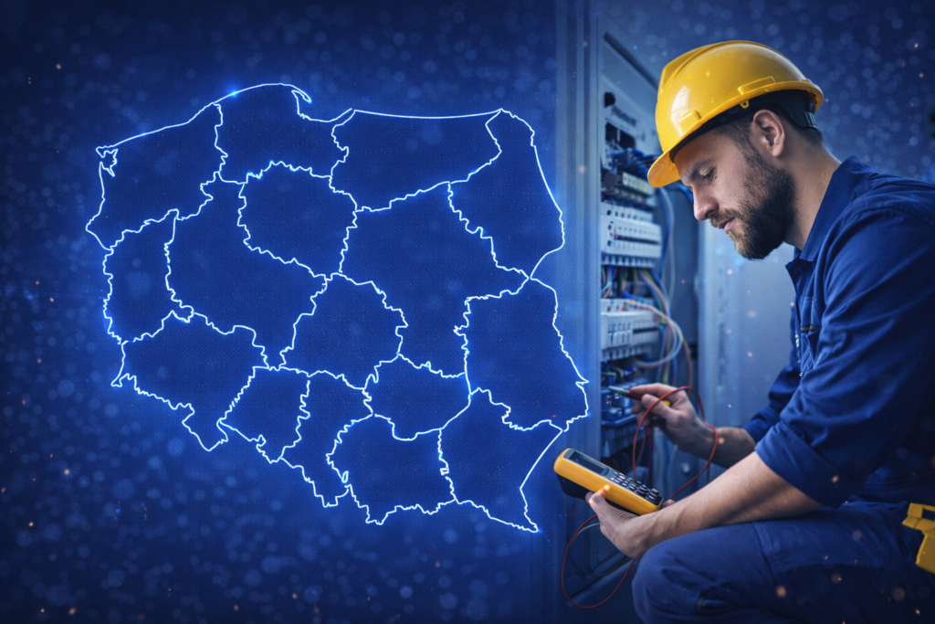 Image for Elektryk w&nbsp;2025 roku – gdzie w&nbsp;Polsce jest najwięcej zleceń? Dane POL-FRA
